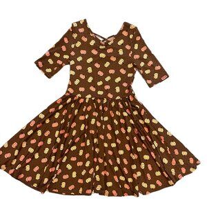 Dot Dot Smile Fall Pumpkin Dress (ballerina style)